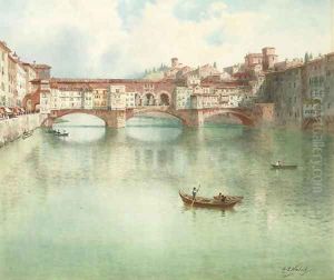 The Ponte Vecchio on the River Arno, Florence