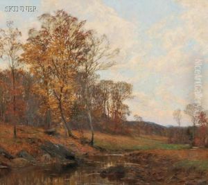 Country Stream In Autumn