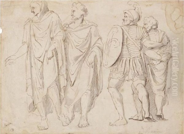 Figures In Toga And Armour - view 1