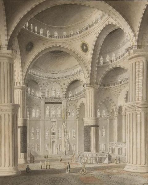 Vue Interieure De La Mosquee Du Sultan Ahmed I - view 1