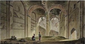 Turks Resting In The Shade Of A Ruined Building
