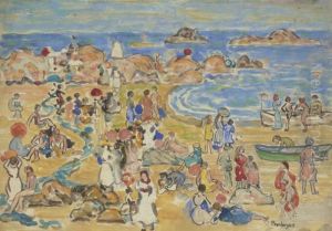 View Along New England Coast by Maurice Brazil Prendergast