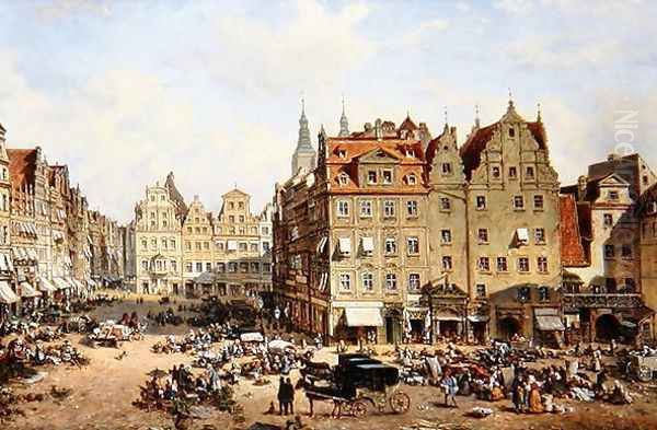 The Market in Wroclaw, 1877 - view 1