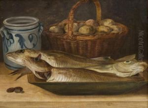 Stilleben Med Fisk by Christian August Printz