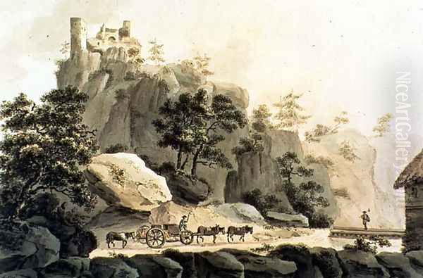 View of the Ribeauville Road and the Grand Ribeauville Castle - view 1