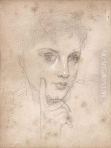 Portrait De Femme by Pierre-Cecile Puvis De Chavannes