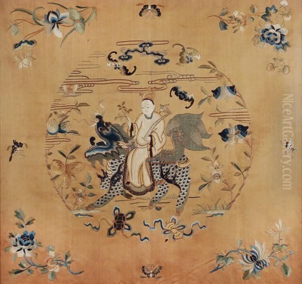 An Immortal Riding On The Back Of A Kilin - view 1