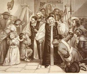The Release of Seven Bishops after their trial in Westminster Hall, 29th June 1688, engraved by H.Bourne by Edgar Melville Ward