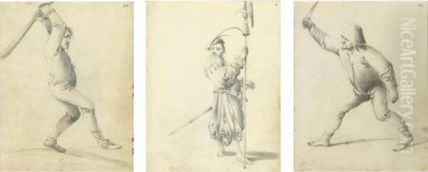 Three Figure Drawings From A Sketchbook - view 1