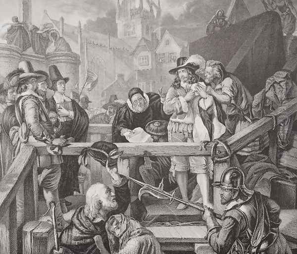 The Marquis of Montrose at the place of execution in the High Street of Edinburgh in 1650, from Illustrations of English and Scottish History Volume I - view 1