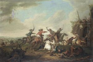 Two Cavalry Skirmishes by August Querfurt