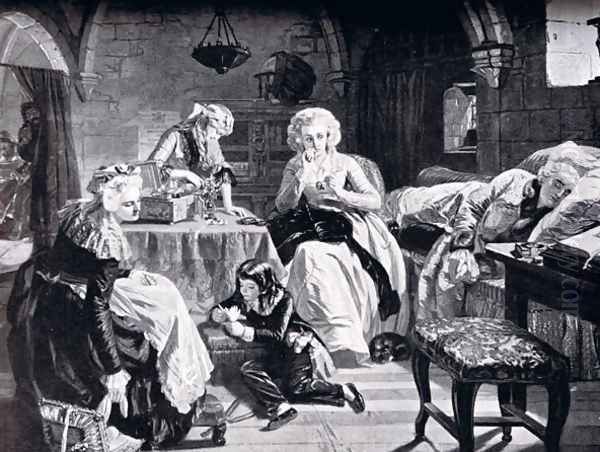 Louis XVI and his Family in the Chateau du Temple, from the History of Nations - view 1