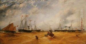 Shipping at the North of Grimsby Harbour by James H. Wheldon