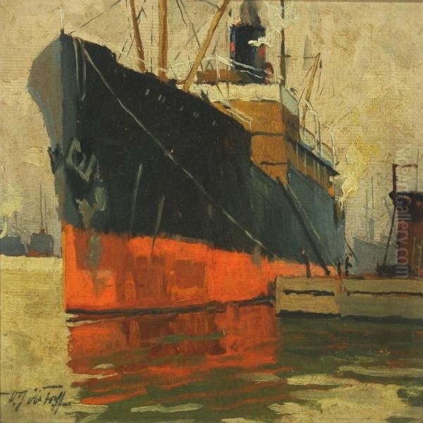 Freighter By Quay - view 1
