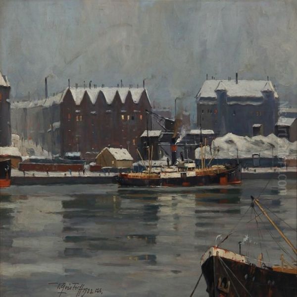 Winter Day In Copenhagen Habour - view 1