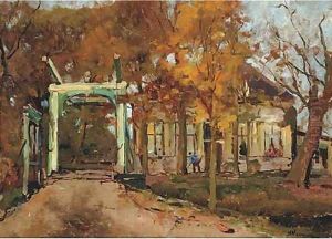 De groene wipbrug a green drawbrigde in autumn