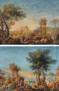 Paesaggio Fantasioso Con Ruderi E Figure