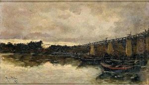 Barcas En El Rio by Manuel Ramos Artal