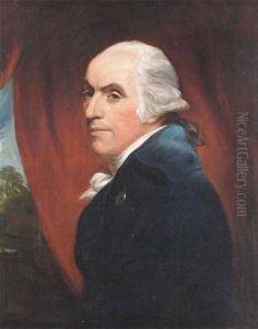 Portrait Of A Gentleman, Head And Shoulders, Wearing Blue