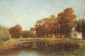 Houses along a river by Jan Hillebrand Wijsmuller