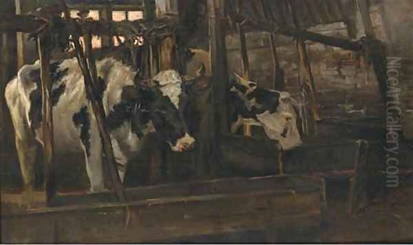 Koestal cows in a stable - view 1