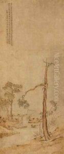 Scholars Washing Their Feet at Tiger Hill by Zhengming Wen