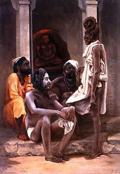 Gosiens or Fakirs at Ahmedabad, 1858 - view 1