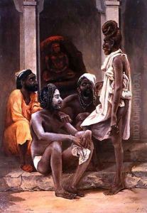 Gosiens or Fakirs at Ahmedabad, 1858 by General E.W. Wray