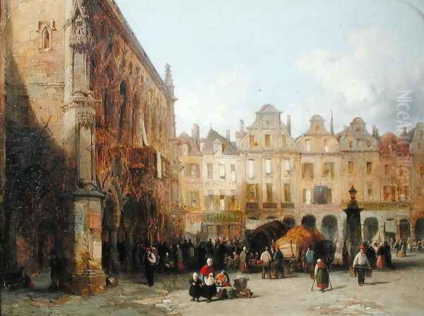 The Hotel de Ville, Arras, 1856 - view 1