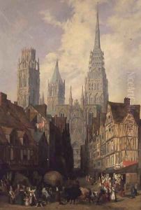 Rouen Cathedral by Lewis John Wood