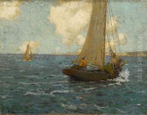 Sailboats On Calm Seas by Granville Redmond