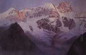 Monte Rosa at Sunrise from above Alagna Monte Rosa at Sunrise from above Alagna
