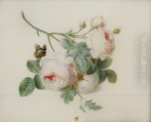 Roses Et Papillon by Pierre-Joseph Redoute