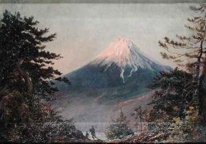 A View of Mount Fusiyama with Figures in the Foreground