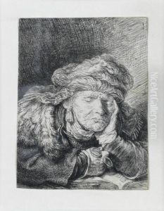 Old Woman Sleeping by Harmenszoon van Rijn Rembrandt