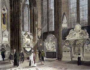 The Ninth, Tenth and Eleventh Windows in the North Aisle, plate 62 from Westminster Abbey, engraved by J. Bluck (fl.1791-1831) pub. by Rudolph Ackermann (1764-1834) 1812 by White, William Johnstone