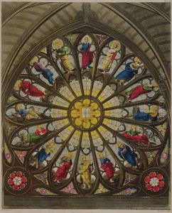 The North Window, plate D from Westminster Abbey, engraved by Frederick Christian Lewis (1779-1856) pub. by Rudolph Ackermann (1764-1834) 1812 by White, William Johnstone