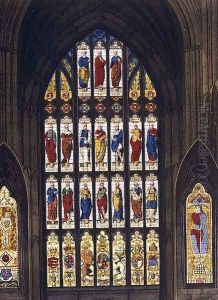 The West Windows, plate C from Westminster Abbey, engraved by J.R. Hamble (fl.1775-1825) pub. by Rudolph Ackermann (1764-1834) 1812 by White, William Johnstone