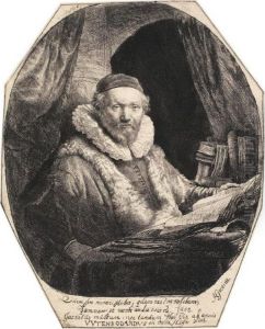 Portrait Jan Uijtenbogaert - Prediger Der Remonstranten by Harmenszoon van Rijn Rembrandt