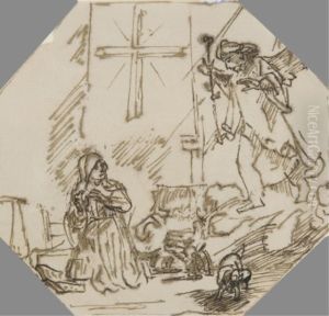 The Annunciation by Harmenszoon van Rijn Rembrandt