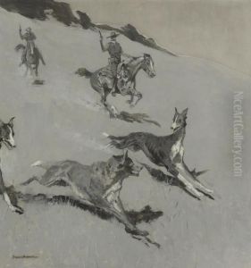 With The Wolfhounds [coursing With The Greyhounds] by Frederic Remington
