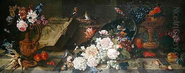 Still Life with Flowers and Fruit, c.1785-87 by Johann Amandus Winck