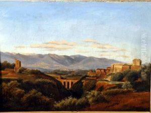 < Civita Castellana > Huilesur Toile 27 X 35