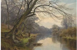 On The Bank Of A Tranquil River by Jean-Charles Joseph Remond