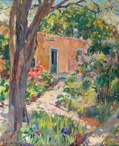 "house With Trees And Flowers " By Charles J.berninghaus by Jean-Charles Joseph Remond
