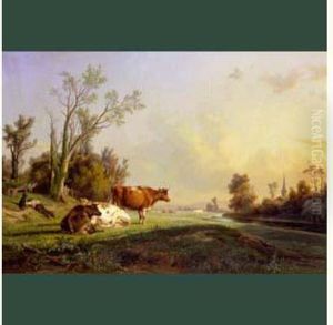 La Sieste Au Pre by Jean-Charles Joseph Remond