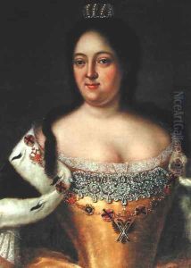Portrait of Empress Anna Ioannovna (1693-1740) by Johann Heinrich Wedekind