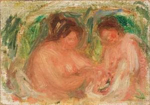 Etude De Deux Nus En Buste by Pierre Auguste Renoir