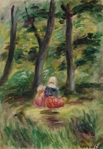 Femme Et Enfant Dans Un Paysage