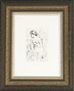 Baigneuse Debout A Mi-jambes by Pierre Auguste Renoir